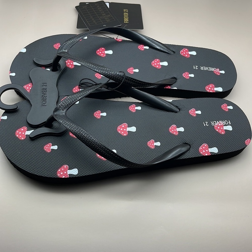Amanita Mushroom Flip-Flops, Black/Red, Size L, NWT (For Bundles Only) - Picture 7 of 7